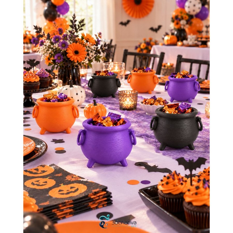 KIT 3 CALDEIRÃO HALLOWEEN - DECORE SUA FESTA