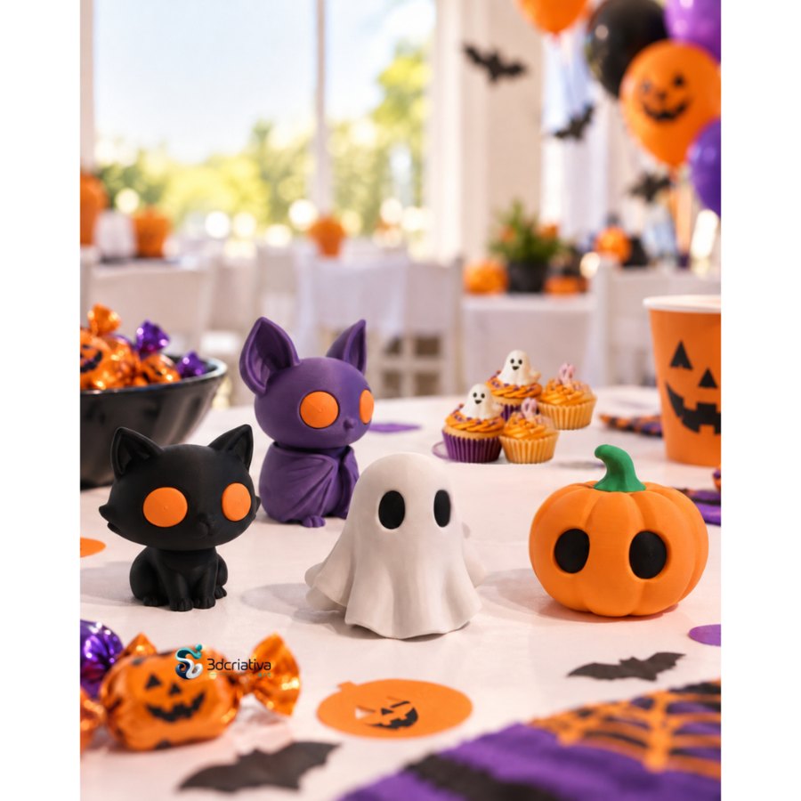 Kit Cute Halloween com 4 Miniaturas