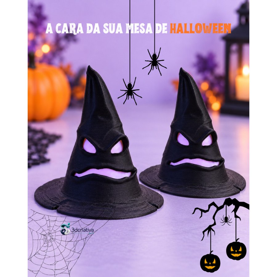 KIT 02 CHAPEUS ASSOMBRADOS- DECOR HALLOWEEN