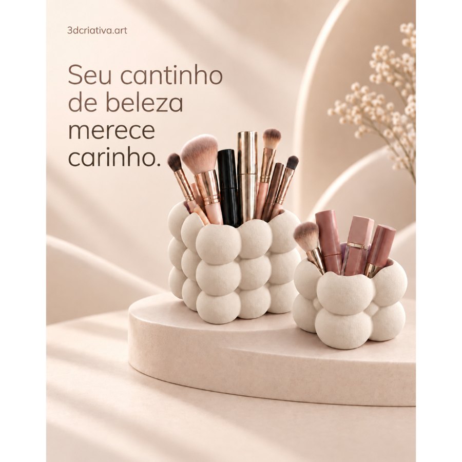 Kit Porta Pincel e Maquiagem