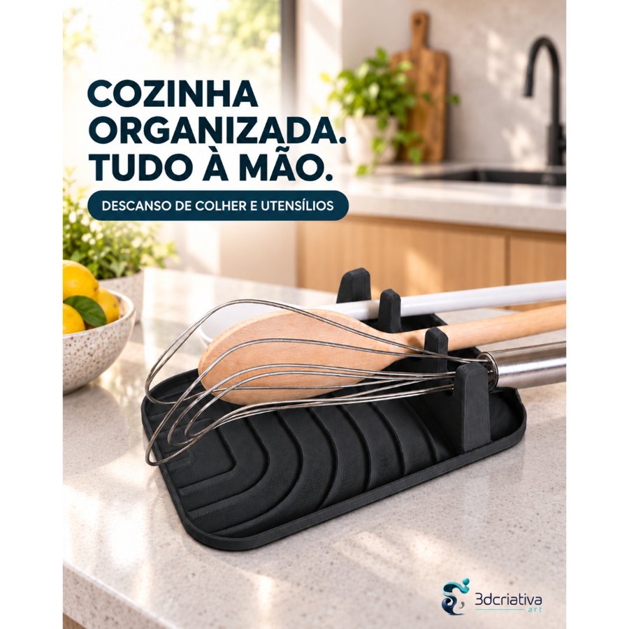 Descanso de Colher e Utensílios para Cozinha
