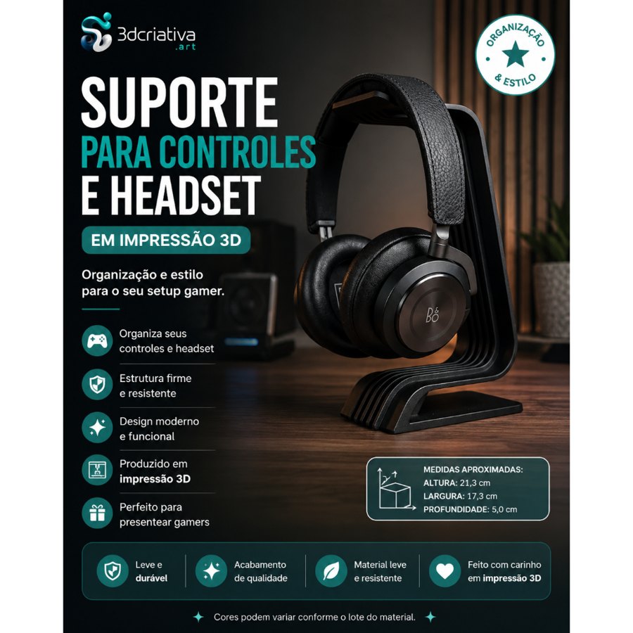 Suporte para Headset Gamer | Organizador de Mesa para Fones